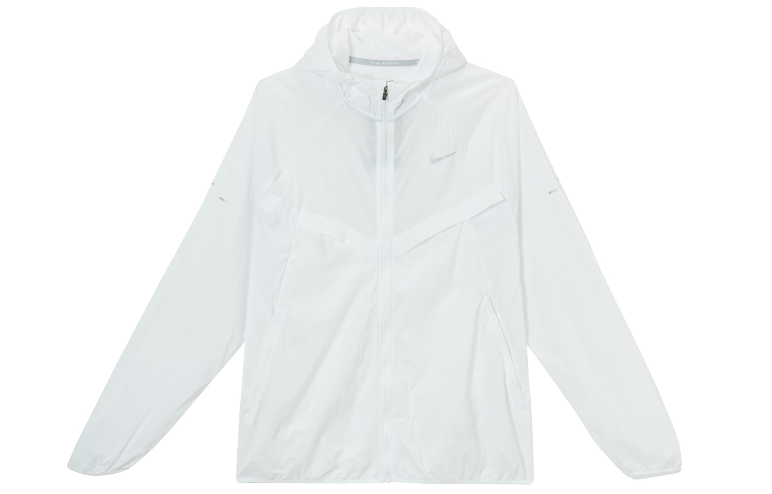 Stride Men's Repel Uv Running Jacket Nike, белый (includes 3 pairs of nike socks) — фото 3
