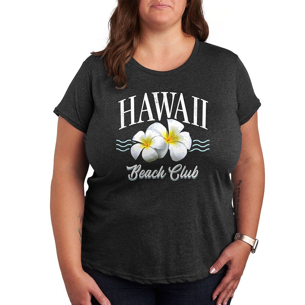 

Футболка Plus с рисунком Hawaii Beach Club, цвет Heather Charcoal