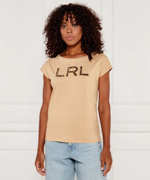 

Футболка Relaxed fit Lauren Ralph Lauren, бежевый
