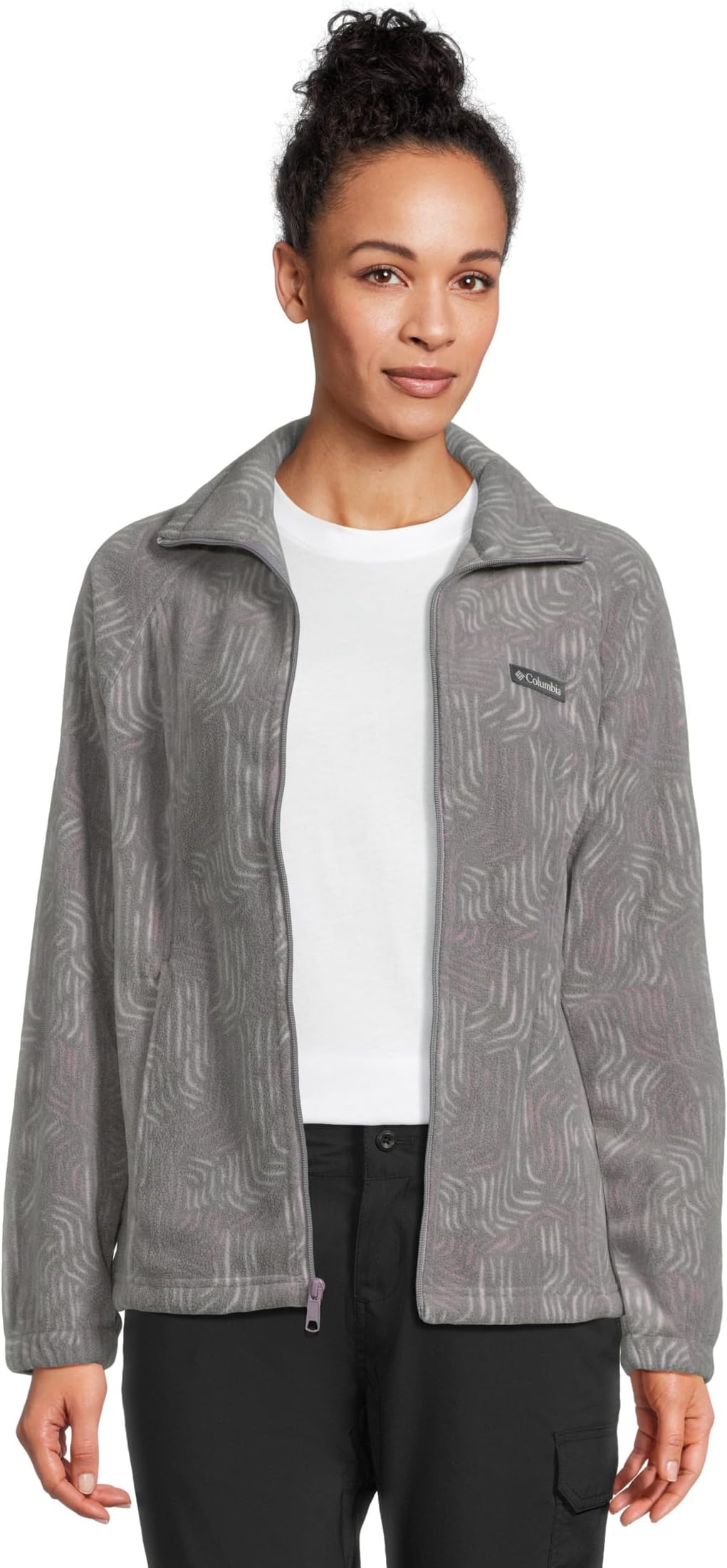 

Толстовка Columbia Benton Springs Printed Full Zip, цвет Shale Purple Flowfalls