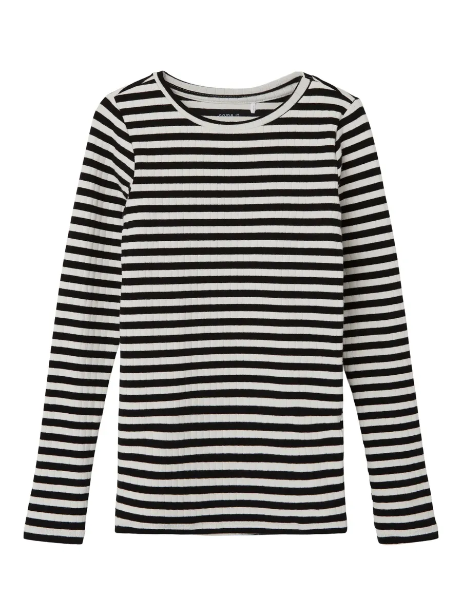 Рубашка с длинными рукавами Name It "NKFSURAJA XSL LS TOP NOOS", цвет Black Patter — фото 2