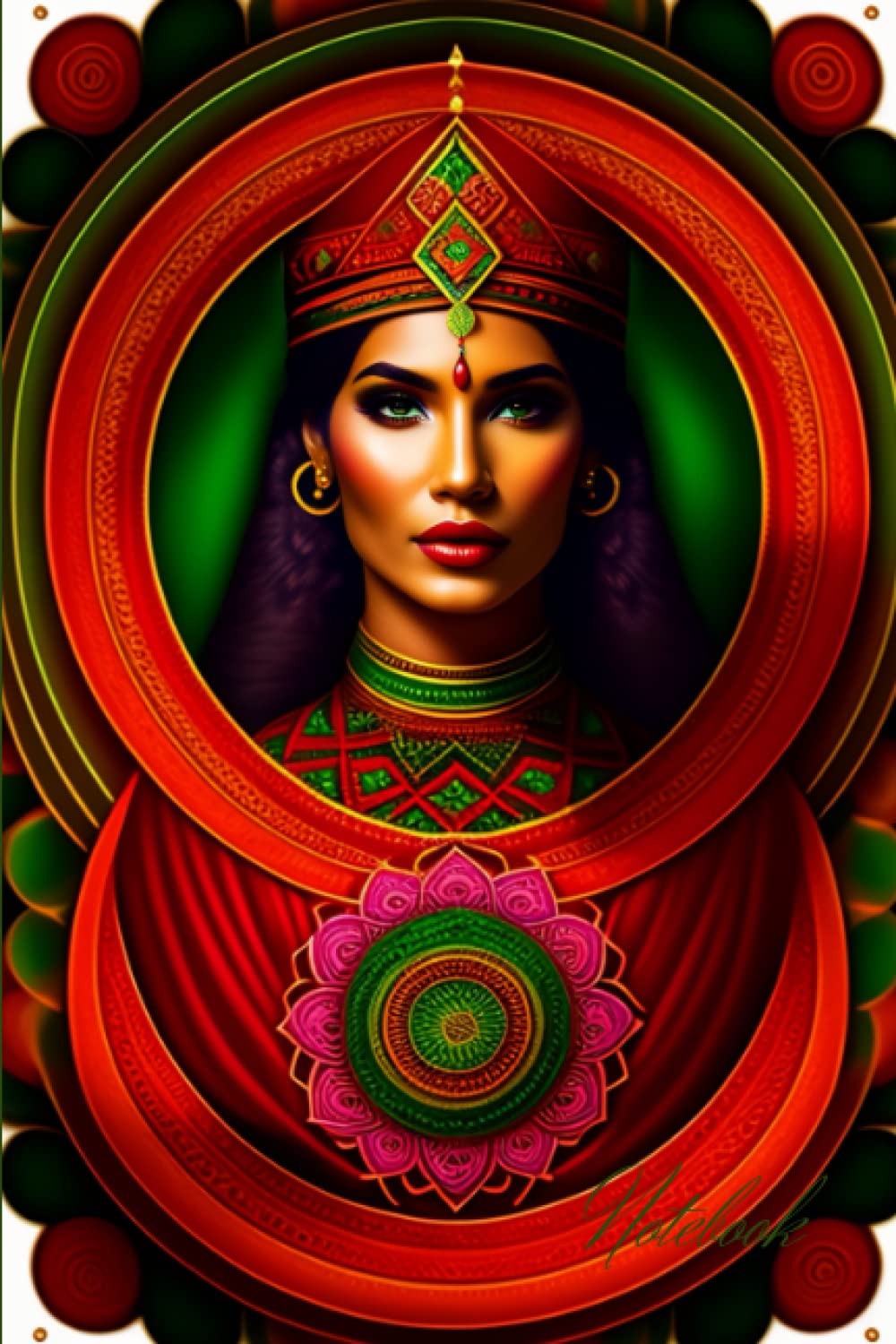 

Red and Green Mandala Notebook. Measuring 6x9 inches. Compact and portable. With 120 pages of high-quality paper (Independently published)