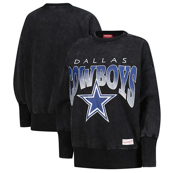 

Женский черный свитшот Dallas Cowboys Delineate Mineral Wash Mitchell & Ness