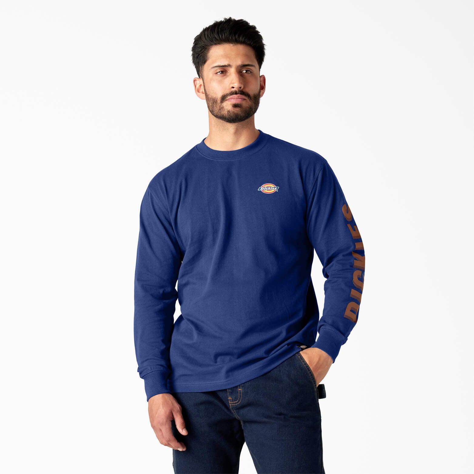 

Футболка с длинным рукавом и графическим принтом Dickies Workwear, цвет surf blue (fl)