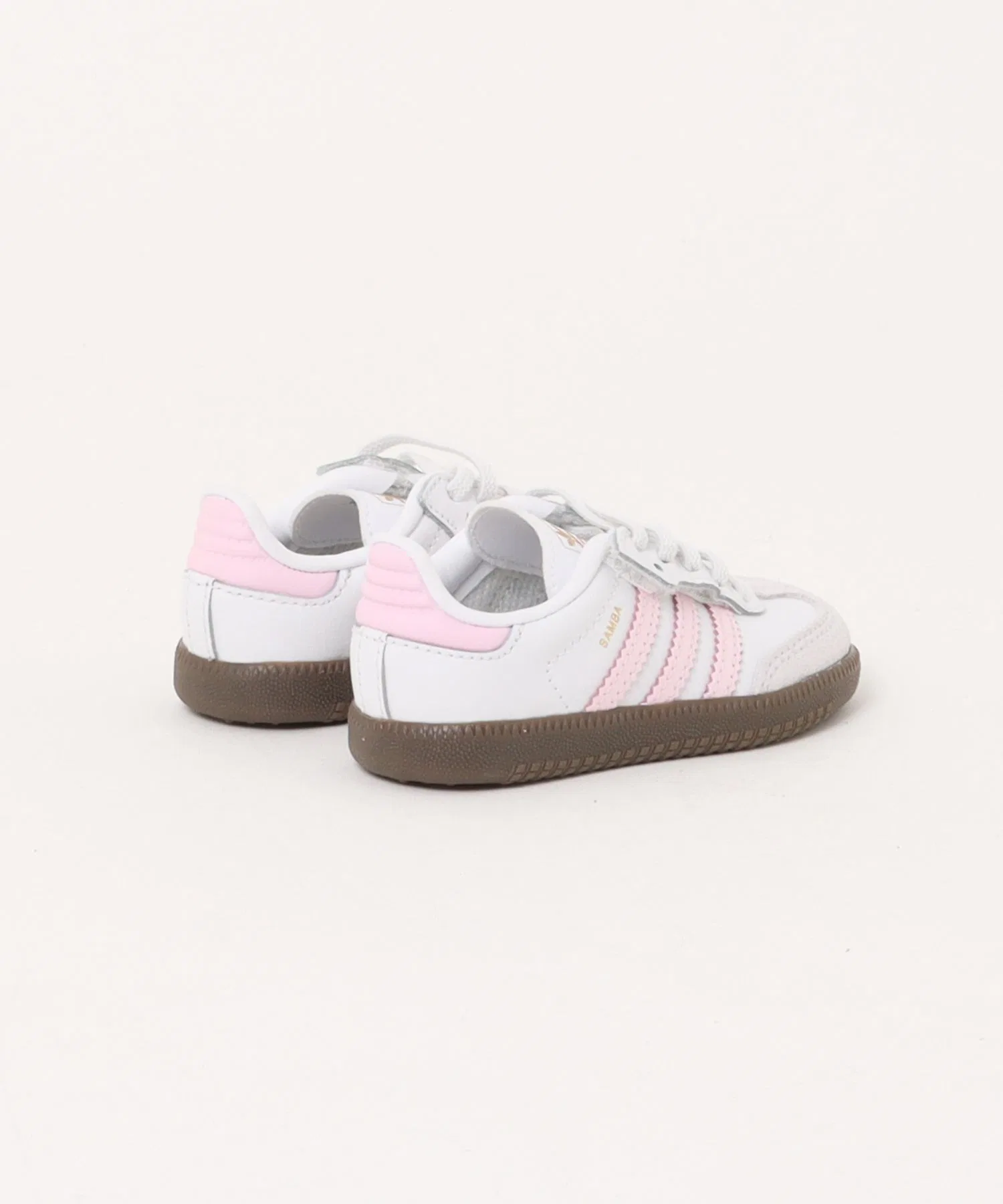 Детские кроссовки Adidas Samba OG CF EL I из натуральной кожи белые — фото 2