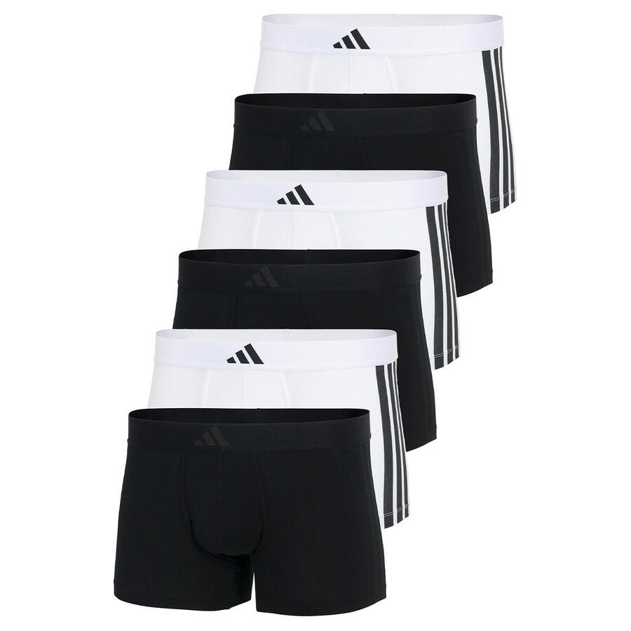 

ADIDAS Мужские шорты/брюки в стиле ретро - упаковка из 6 шт., Active Flex Cotton, 3 полоски