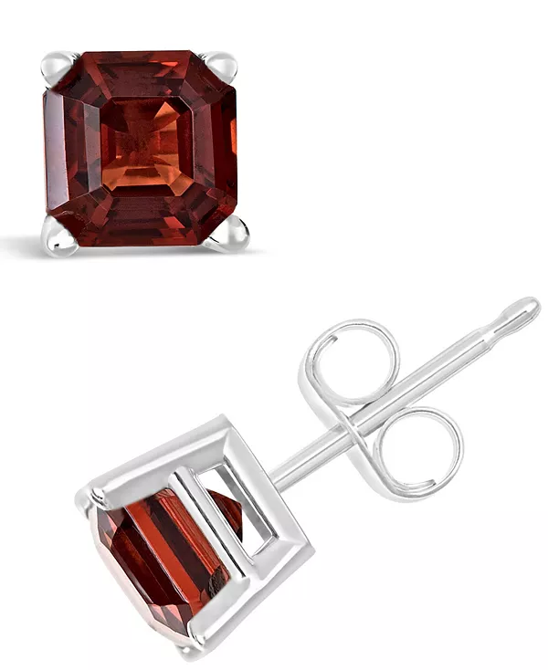 

Серьги-Гвоздики с аметистом (1-9/10 карат) из стерлингового серебра (также доступны с цитрином) Macy'S, garnet