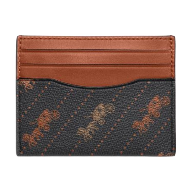 

COACH Кожаный мини-картхолдер мужской коричневый