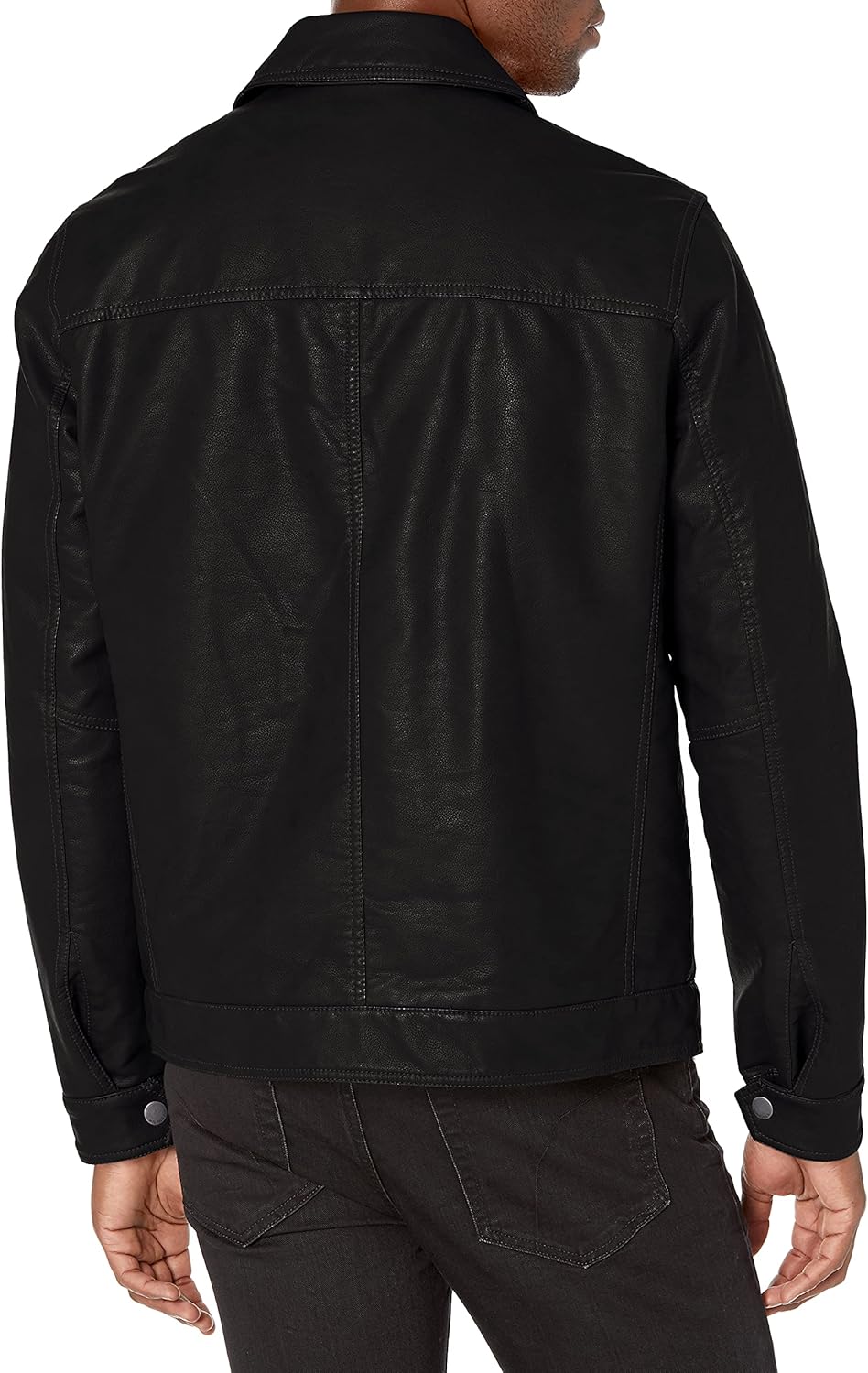 Мужская классическая куртка из искусственной кожи Tommy Hilfiger, Black — фото 3