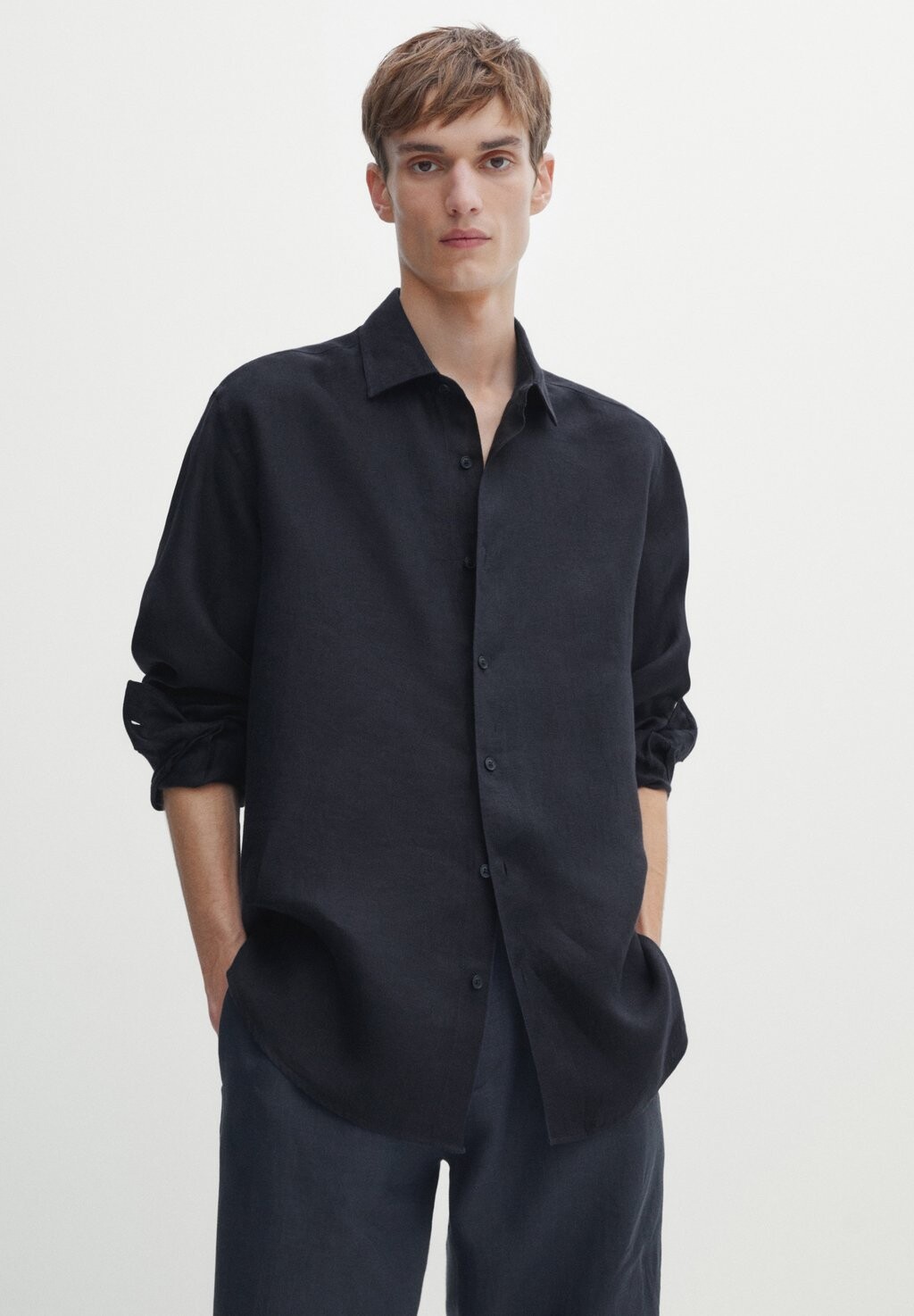 

Рубашка REGULAR FIT Massimo Dutti, темно-синий