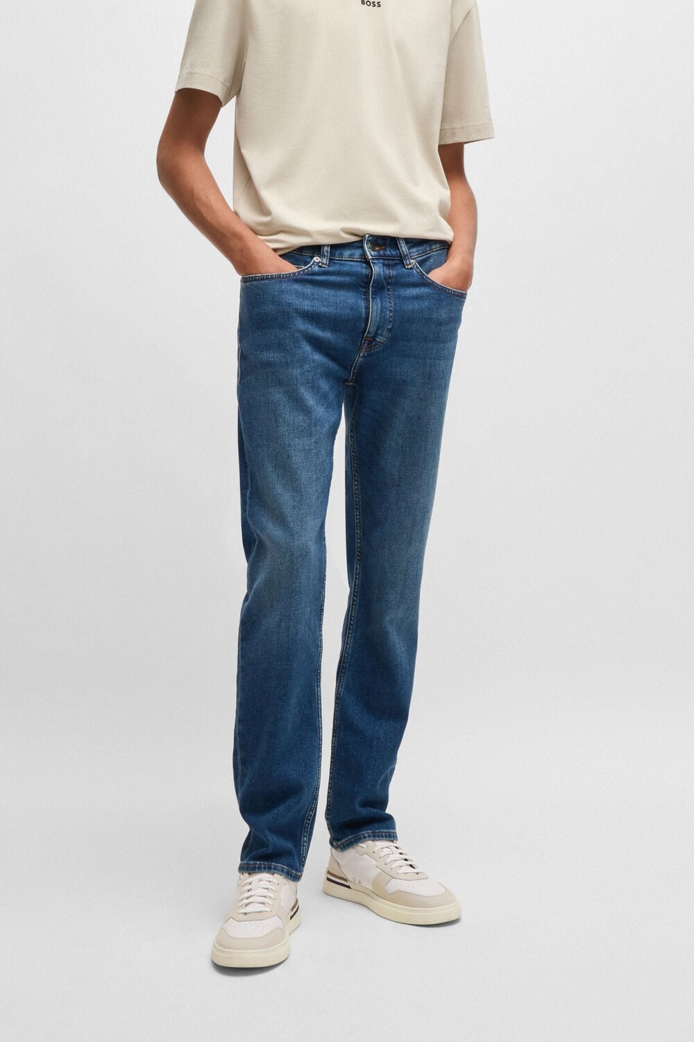 

Джинсы стрейч из денима Slim fit delaware Comfort Boss, синий