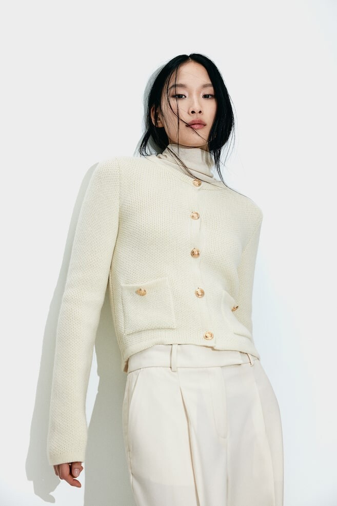 

Кардиган с карманами H&M, бежевый