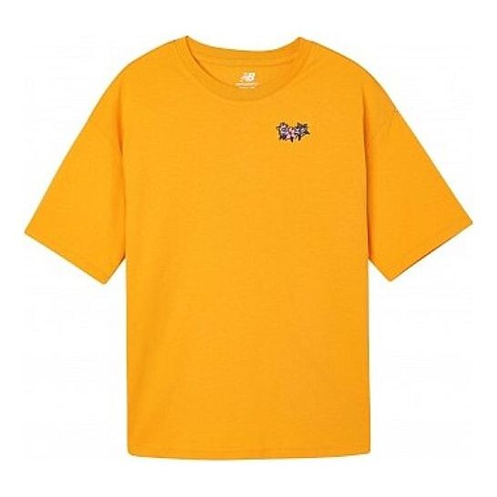 

Футболка embroidered pattern short sleeve orange New Balance, оранжевый