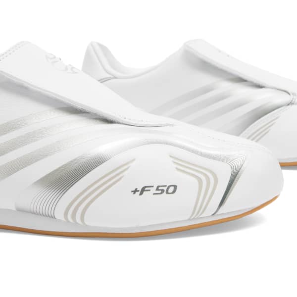 Кроссовки для тхэквондо f50 Adidas, White,Silver Met. & Iron Met. — фото 4