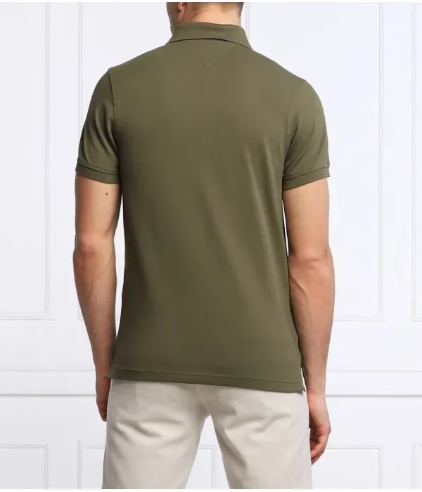 Поло 1985 slim fit Tommy Hilfiger, оливково-зеленый — фото 4