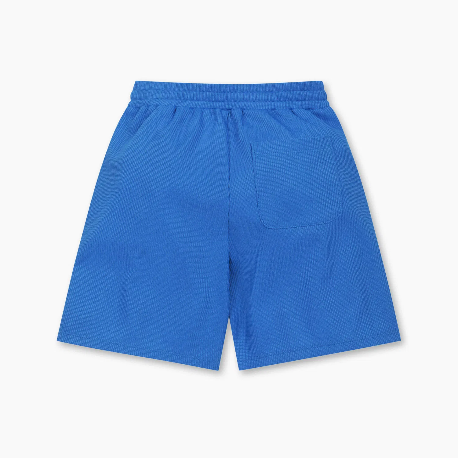 Детские вафельные шорты 5/8 синие от Benetton Kids — фото 2