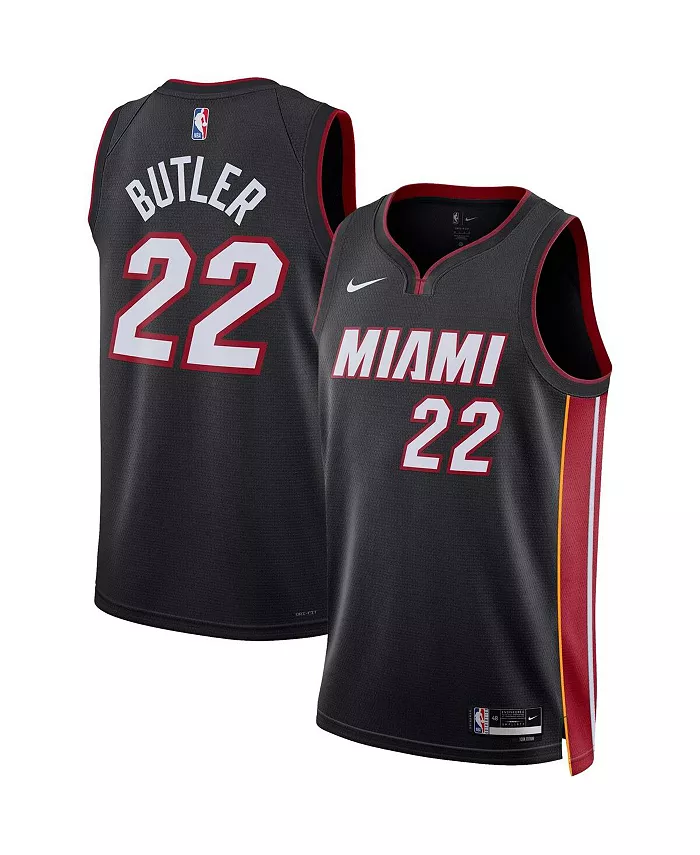 

Мужская и женская баскетбольная майка Jimmy Butler Miami Heat Swingman Nike, черный