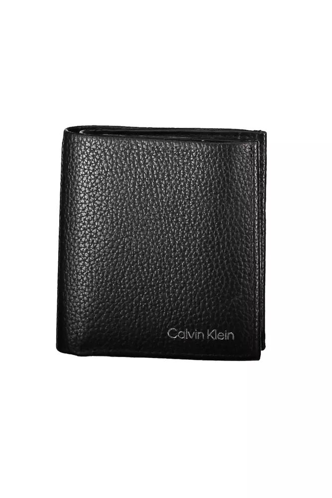 

Черный кожаный мужской кошелек Calvin Klein
