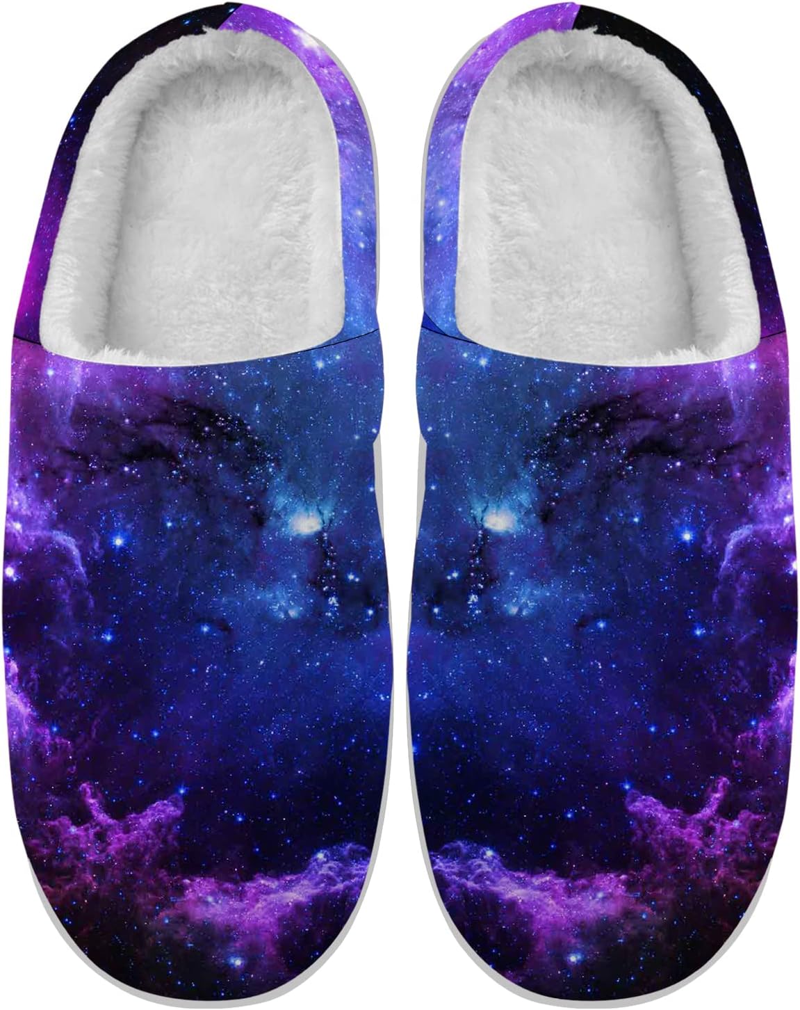 

Домашние тапочки Ciadoon Galaxy для женщин и мужчин, тапочки с эффектом памяти, плюшевые, противоскользящие, зимние, подарочные, синий/фиолетовый/темно-синий