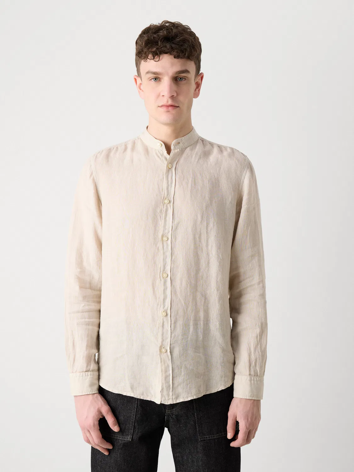Рубашка Boss Regular fit Button Up Shirt Race_1 бежевого цвета — фото 2
