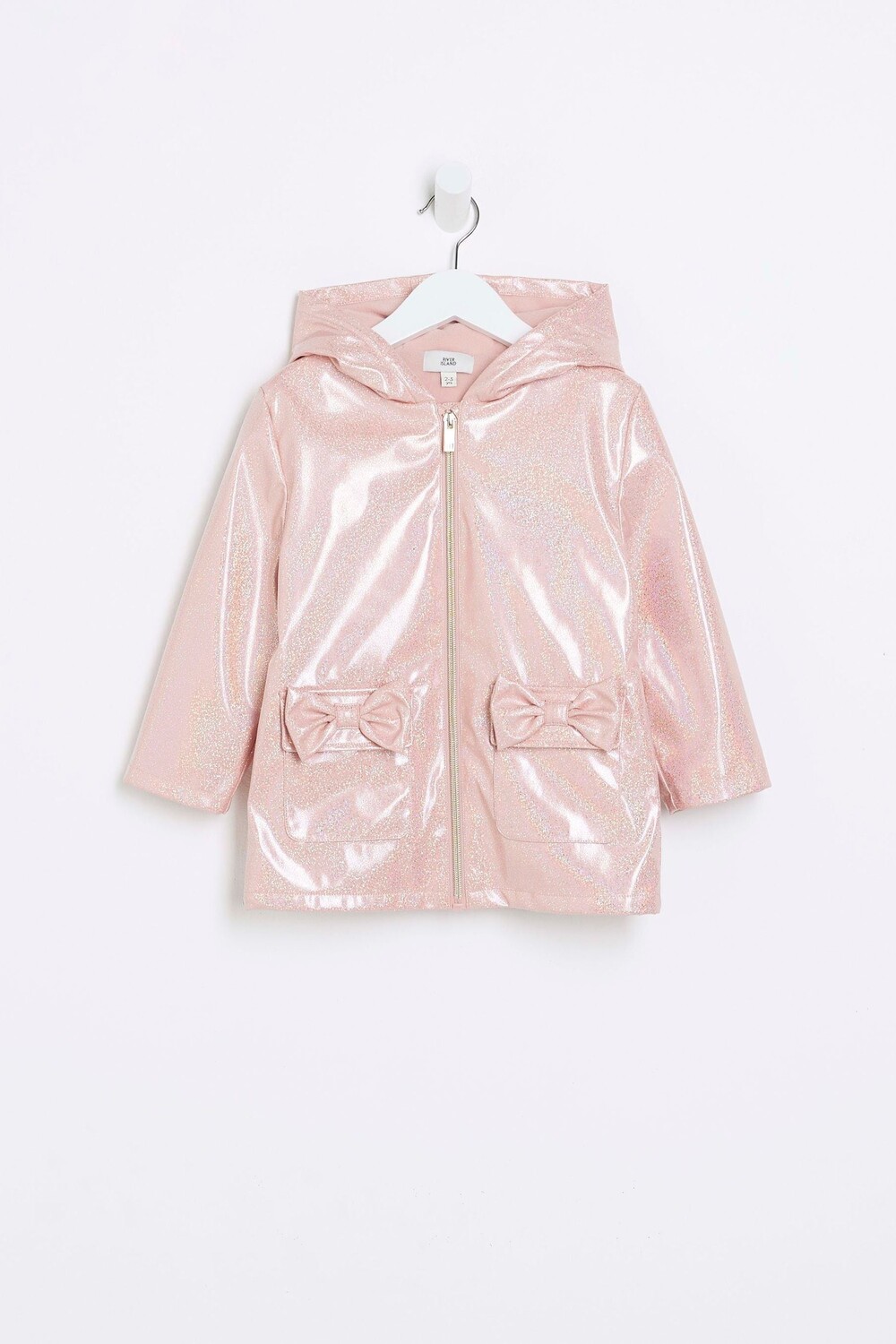 

Плащ дождевик с бантом для девочек River Island, розовый