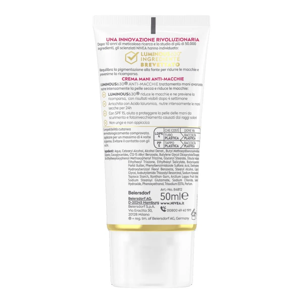 Крем для рук «Luminous630 Anti-Stain» SPF 15, 50 мл от NIVEA Nivea — фото 2