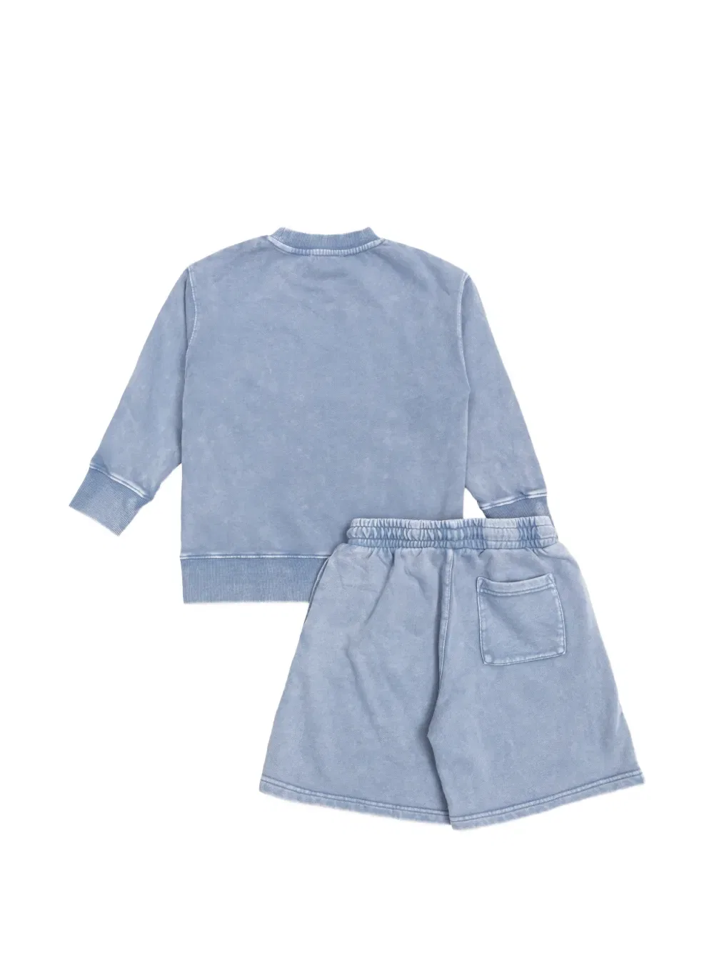 Комплект из топа и шортов с вышитым логотипом Stella Mccartney Kids, синий — фото 2