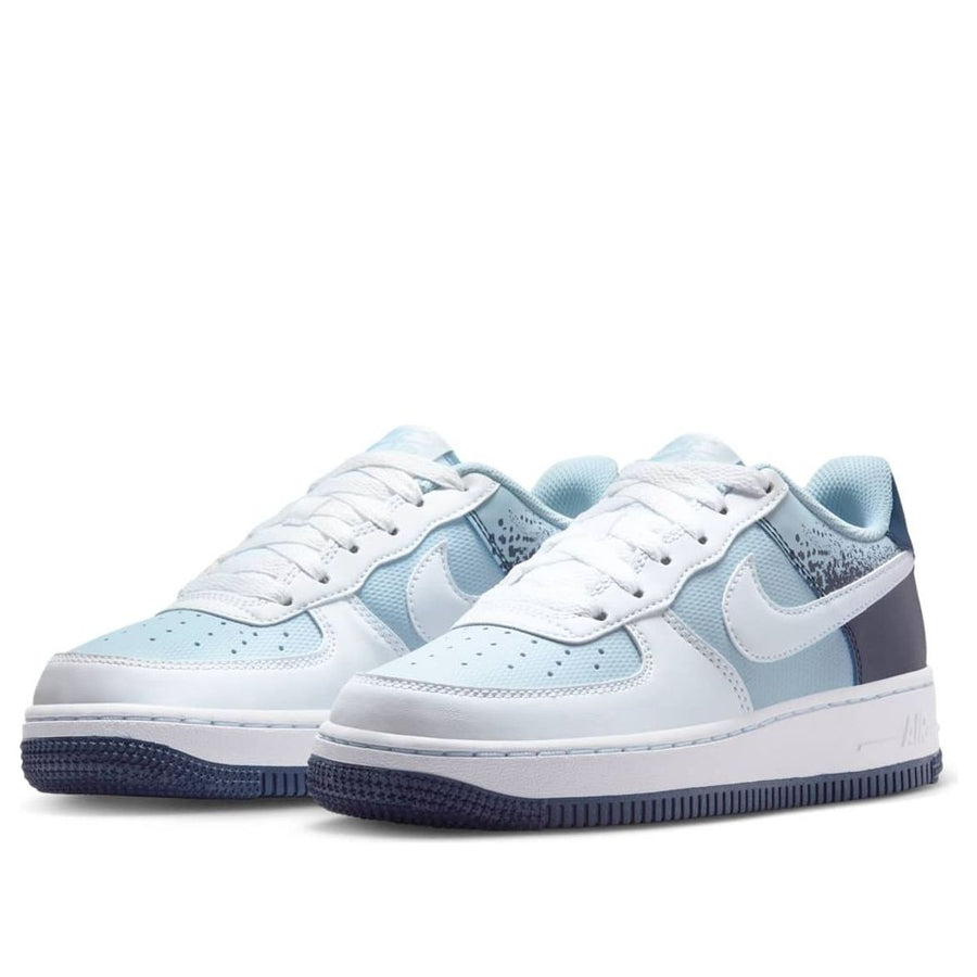 Кроссовки (GS) Nike Air Force 1 Low 'Light Armory Blue White', белый — фото 3