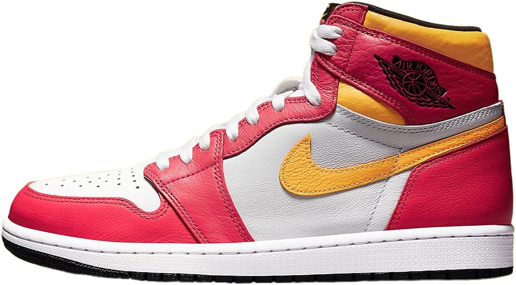 

Баскетбольные кроссовки Nike Air Jordan 1 Mid для мужчин, Light Fusion Red, Black, Gold