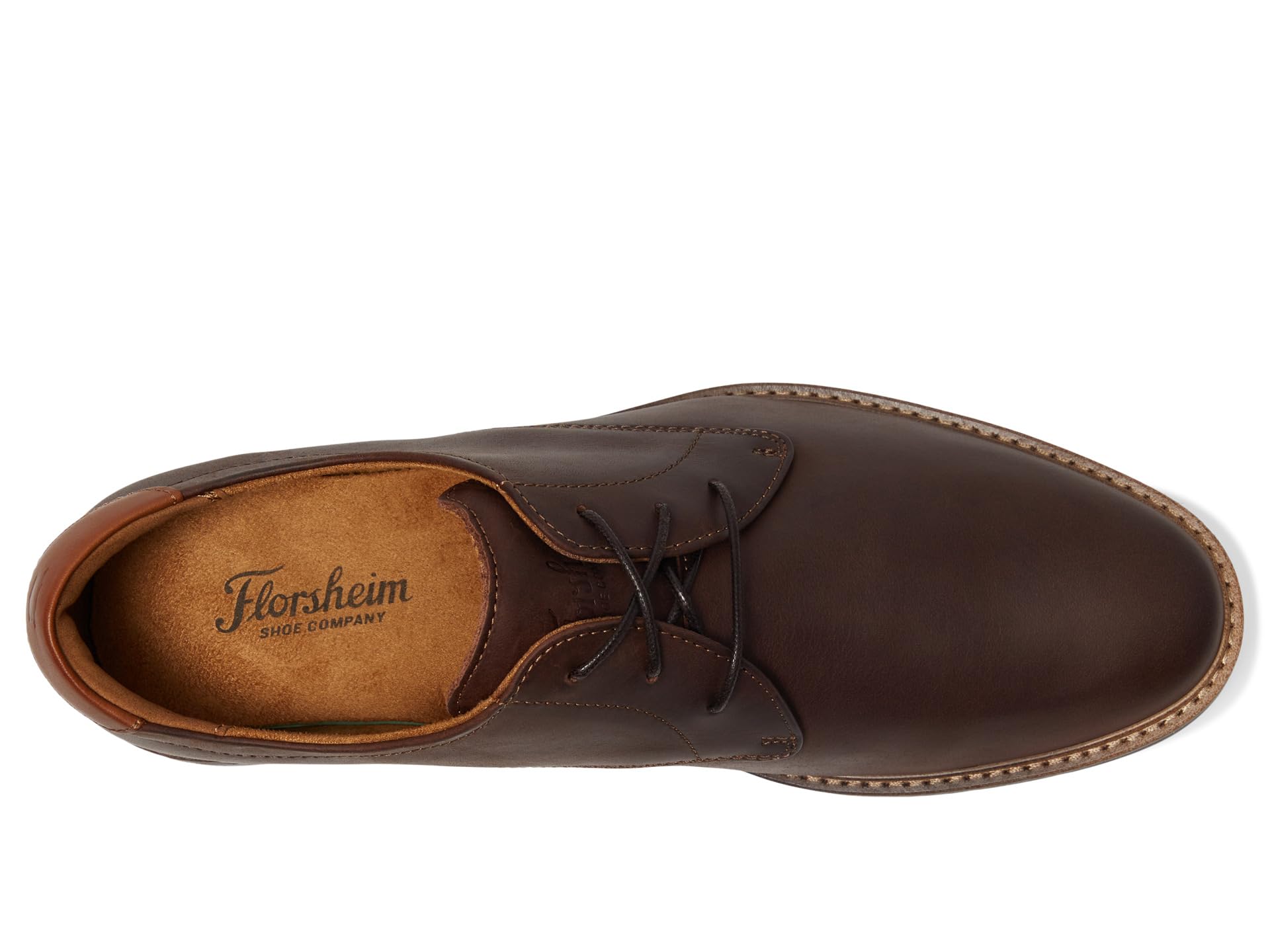 Туфли Florsheim Herington Plain Toe Oxford, цвет Brown Crazy Horse — фото 2