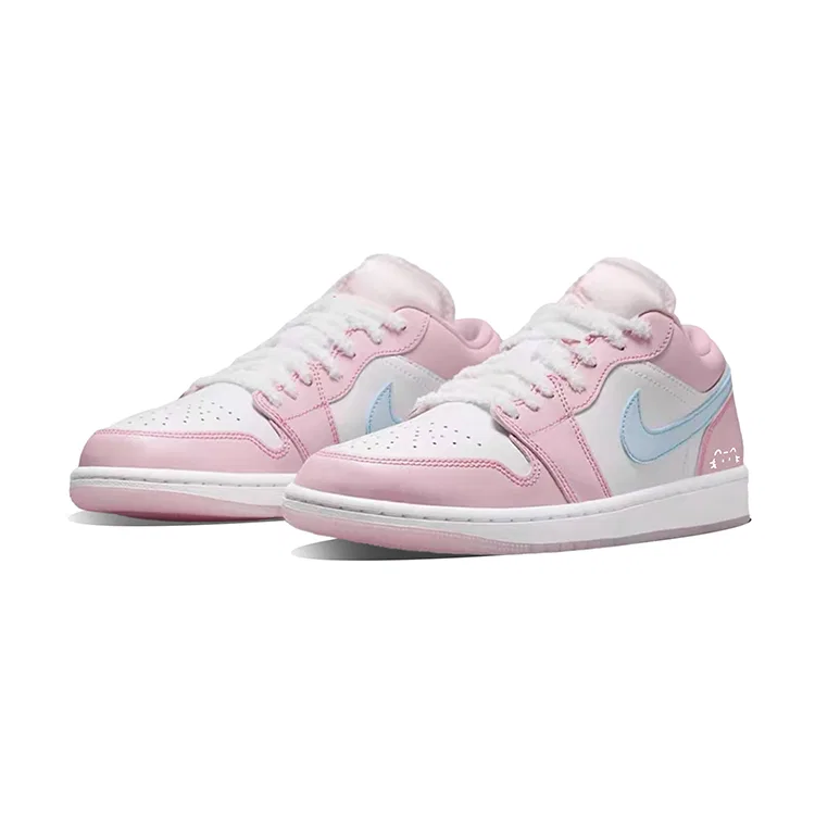 Кроссовки для скейтбординга Air 1 Strawberry Swift Leather Anti Kick Kids' Pink Teenagers Jordan — фото 4