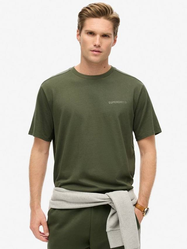 

Технологичная расслабленная футболка Superdry, цвет Dark Moss Green