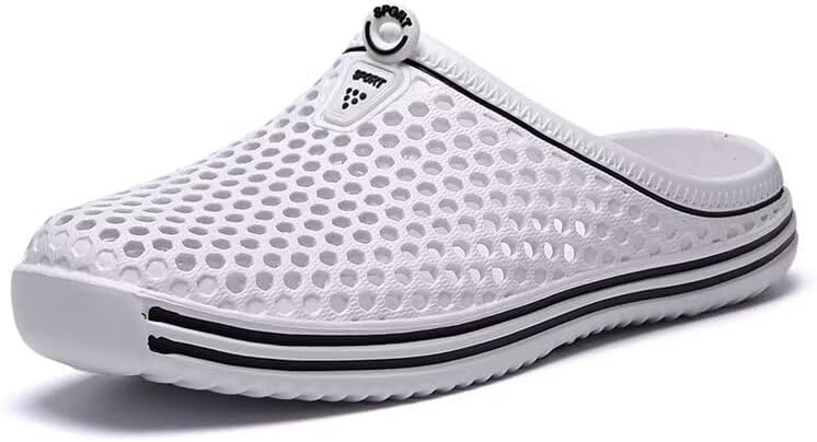 

Легкие мягкие летние тапочки с закрытым носком для мужчин и женщин для активного отдыха на улице, пляжа и прогулок по воде Zonkacen, белый