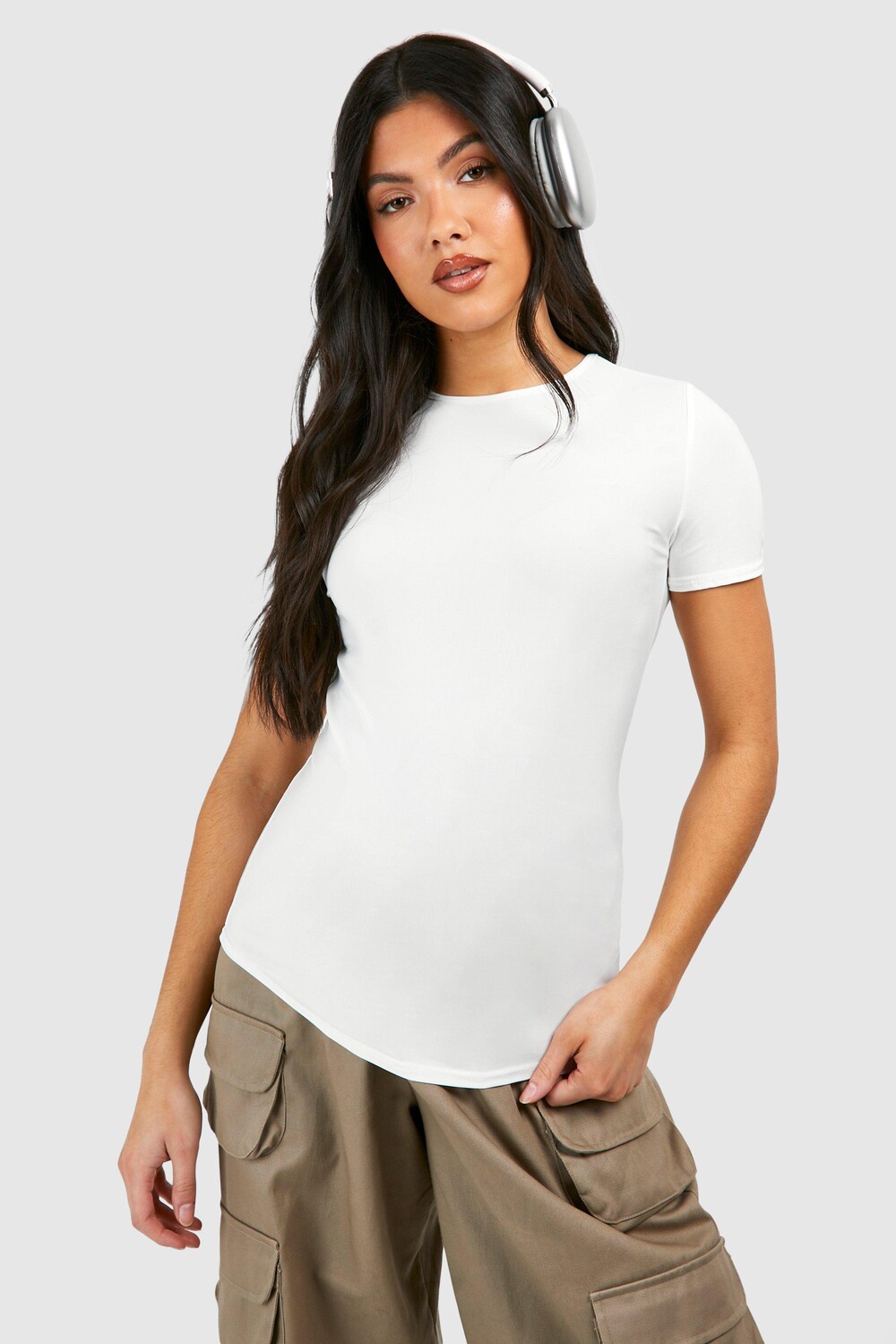

Футболка с круглым вырезом Soft Touch для беременных boohoo, белый