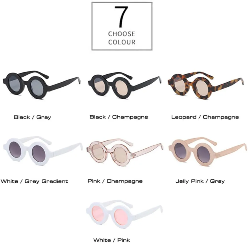 

Солнцезащитные очки для мужчин и женщин - защита UV400 - круглая оправа с градиентными линзами для занятий спортом на открытом воздухе и вождения DSVIGF, Black Gray