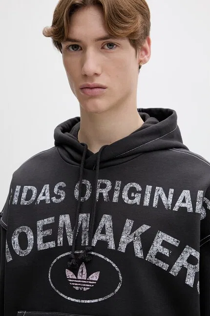 Худи модель Adidas Originals, серый — фото 4