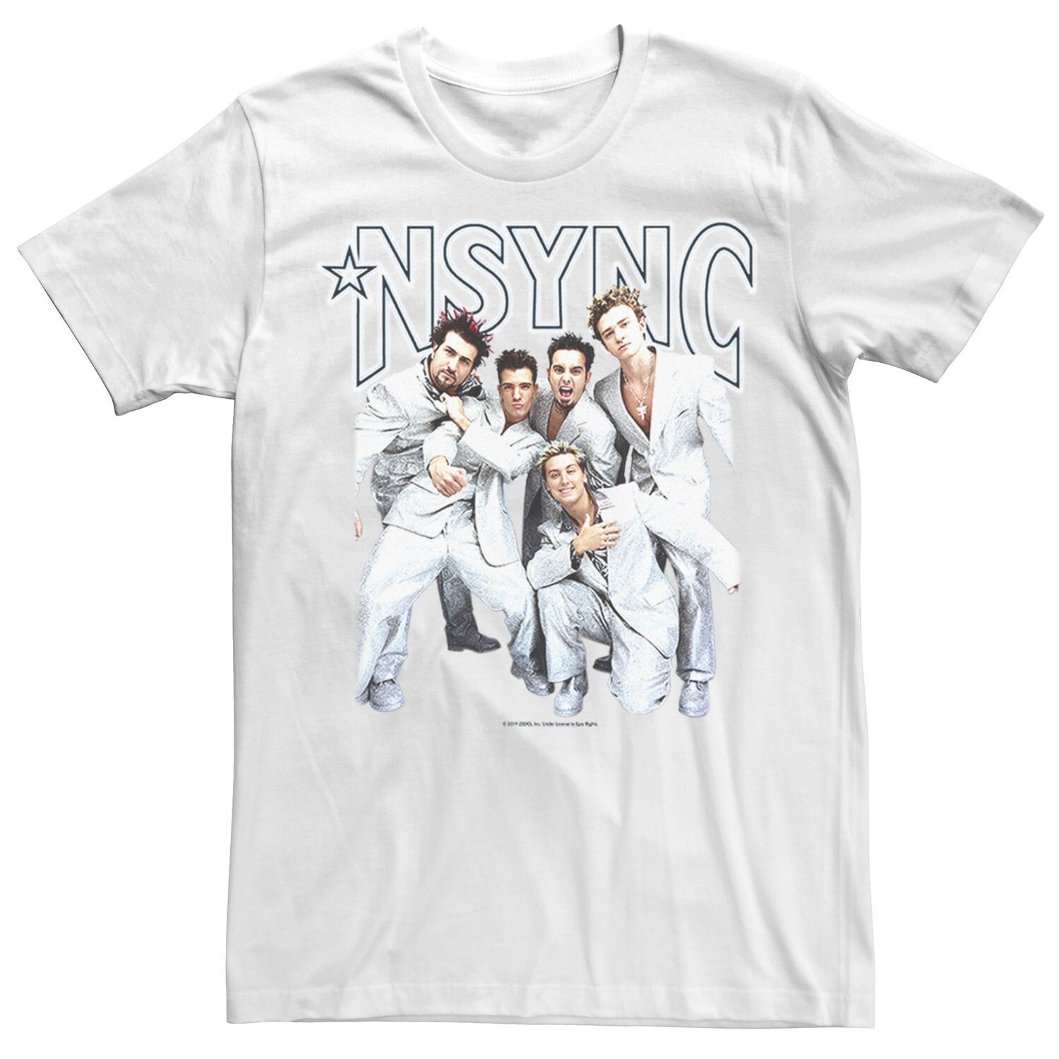 

Мужская футболка с портретом NSYNC Group Shot Licensed Character