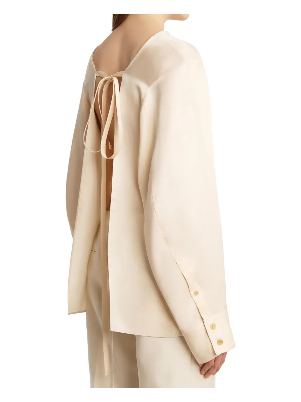 

Блузка Durion с поясом Khaite, кремовый