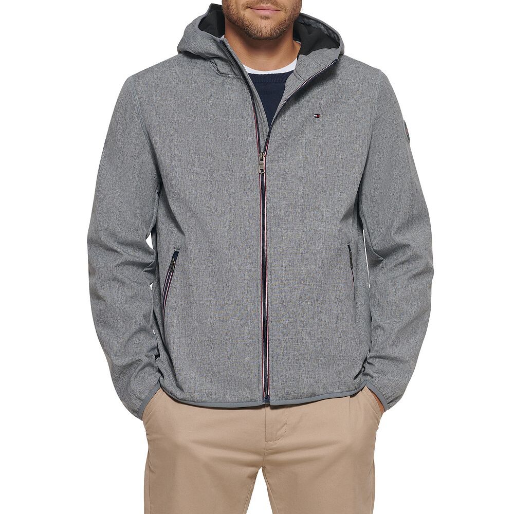 

Мужская куртка Tommy Hilfiger Softshell с капюшоном, цвет Heather Gray