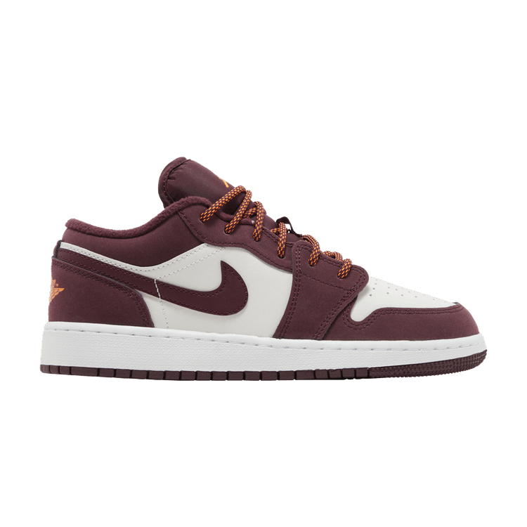 

Кроссовки Air Jordan Air Jordan 1 Low GS 'Night Maroon', белый