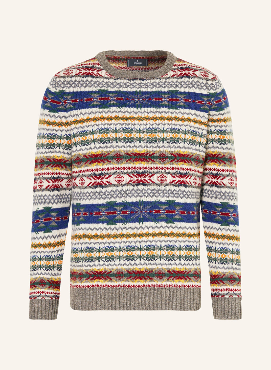 

Свитер RAGMAN, цвет CREME/GRAU/DUNKELROT
