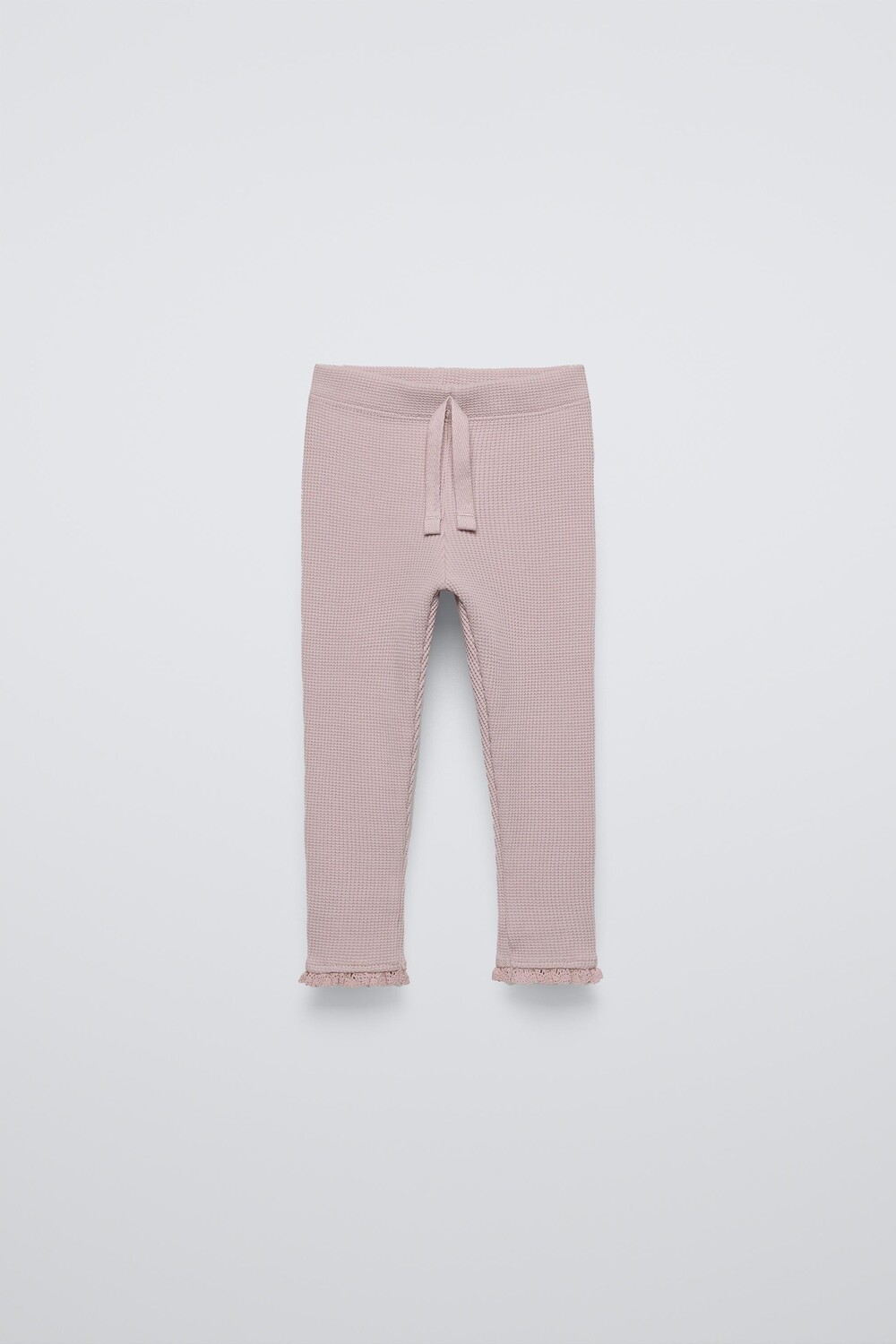 

Леггинсы с вафельной текстурой ZARA, бежево-розовый