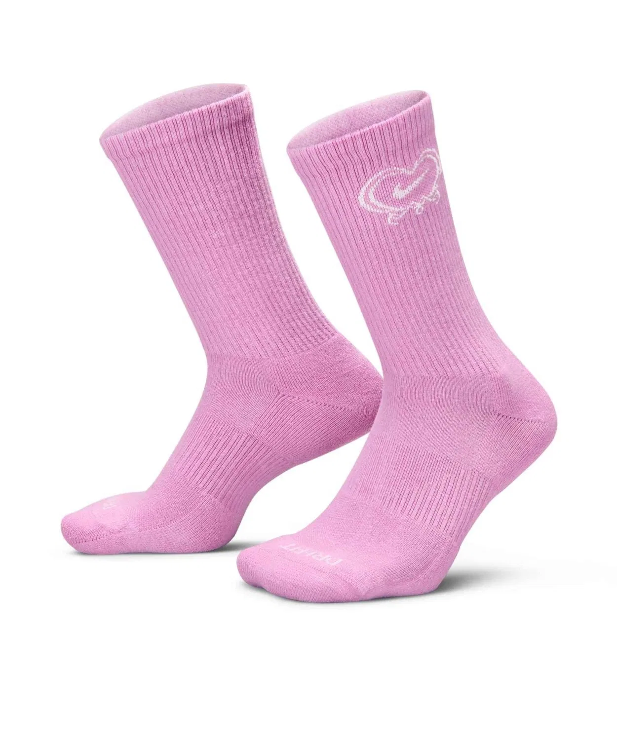 Носки Nike Everyday Plus Cushioned Crew, 1 пара, светло-пурпурный