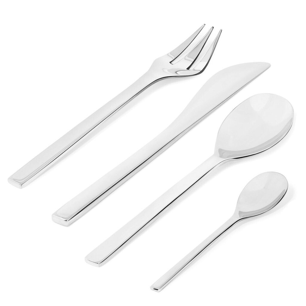 

Набор столовых приборов Alessi Colombina - FM06S24 - 24 предмета - от Doriana & Massimiliano Fuksas, серебро