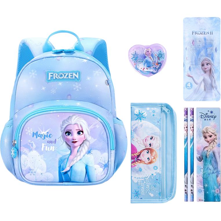 

Disney Студенческий рюкзак из полиэстера небольшой разноцветный, Elsa Fresh Blue+Small Stationery