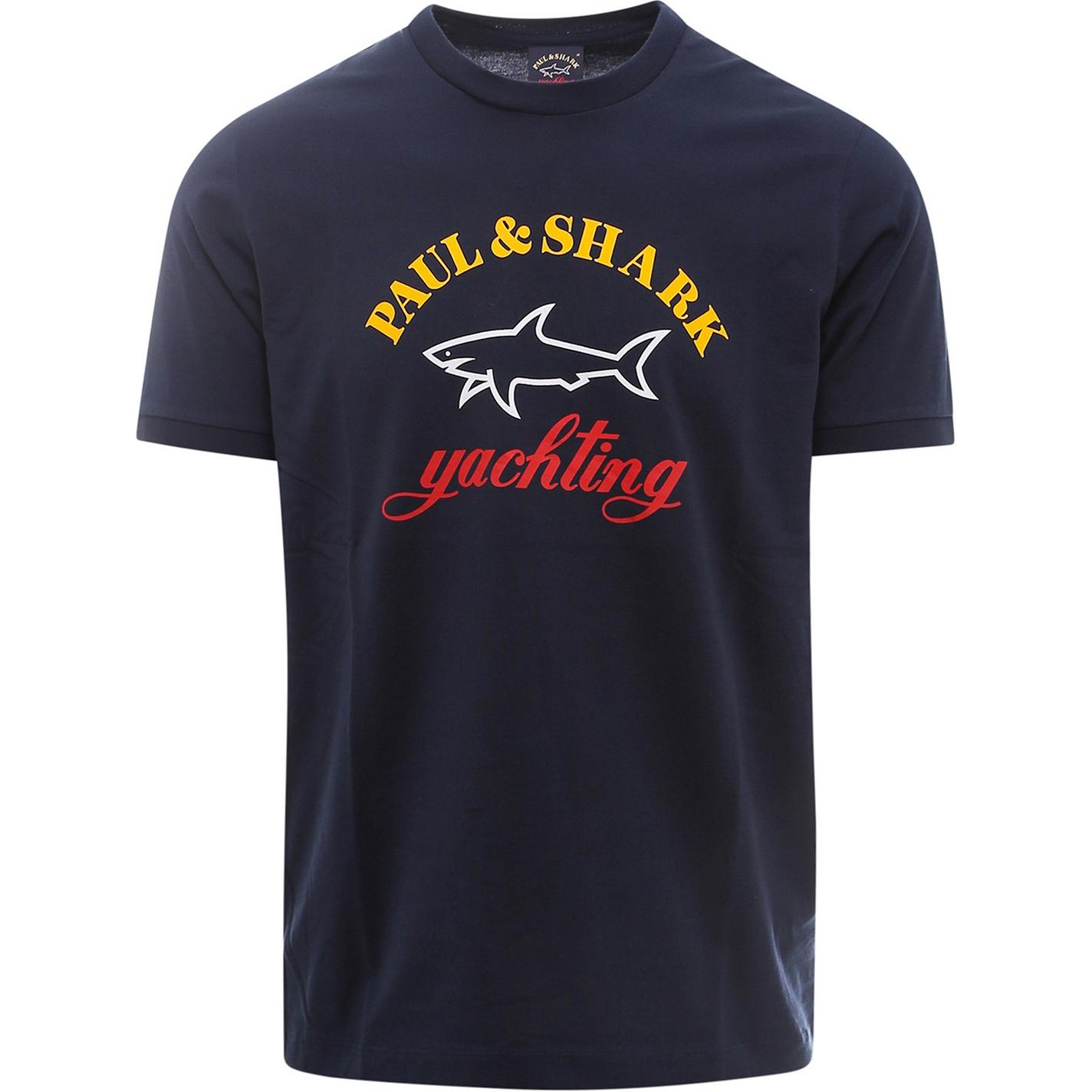 

Футболка с принтом логотипа Paul & Shark, синяя