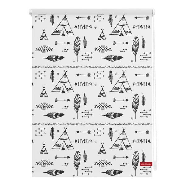 

Рулонные шторы Блэкаут twentyfour Tipi, 90x150x6 см, черно-белый