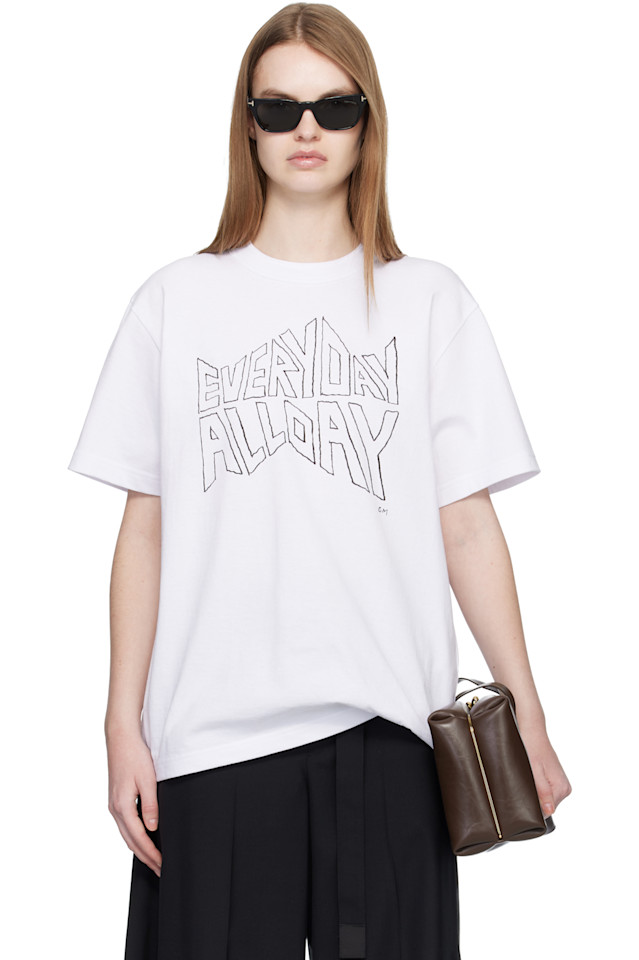 

Футболка с принтом «Джефф Сакаи» Sacai, белый