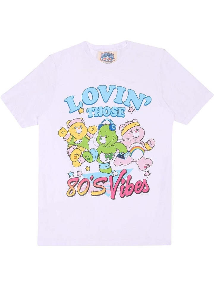 

Футболка Famous Forever 80'S Vibe T-Shirt белого цвета Care Bears, Белый, Футболка Famous Forever 80'S Vibe T-Shirt белого цвета Care Bears
