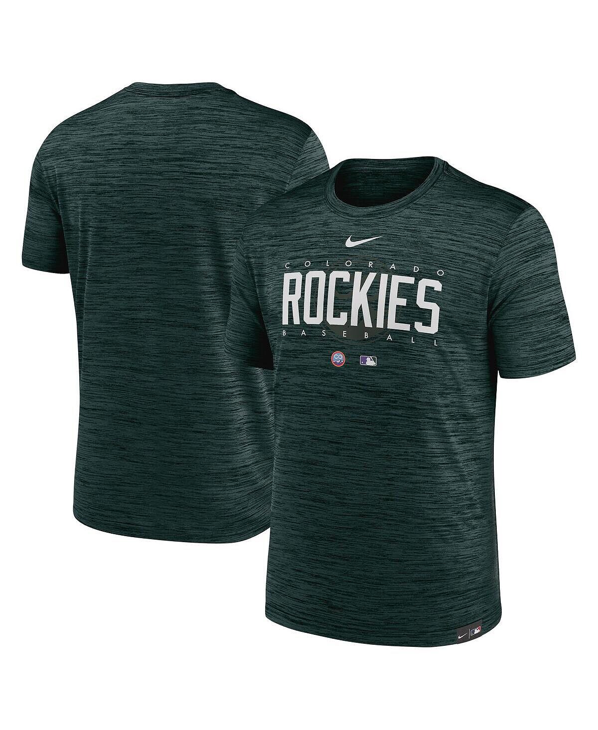 

Мужская зеленая футболка Colorado Rockies City Connect Velocity Practice Performance Nike, Зеленый, Мужская зеленая футболка Colorado Rockies City Connect Velocity Practice Performance Nike